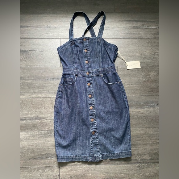 Universal Thread Dresses & Skirts - Universal Thread Button Front Denim Dress Dark Wash Size 2 NWT